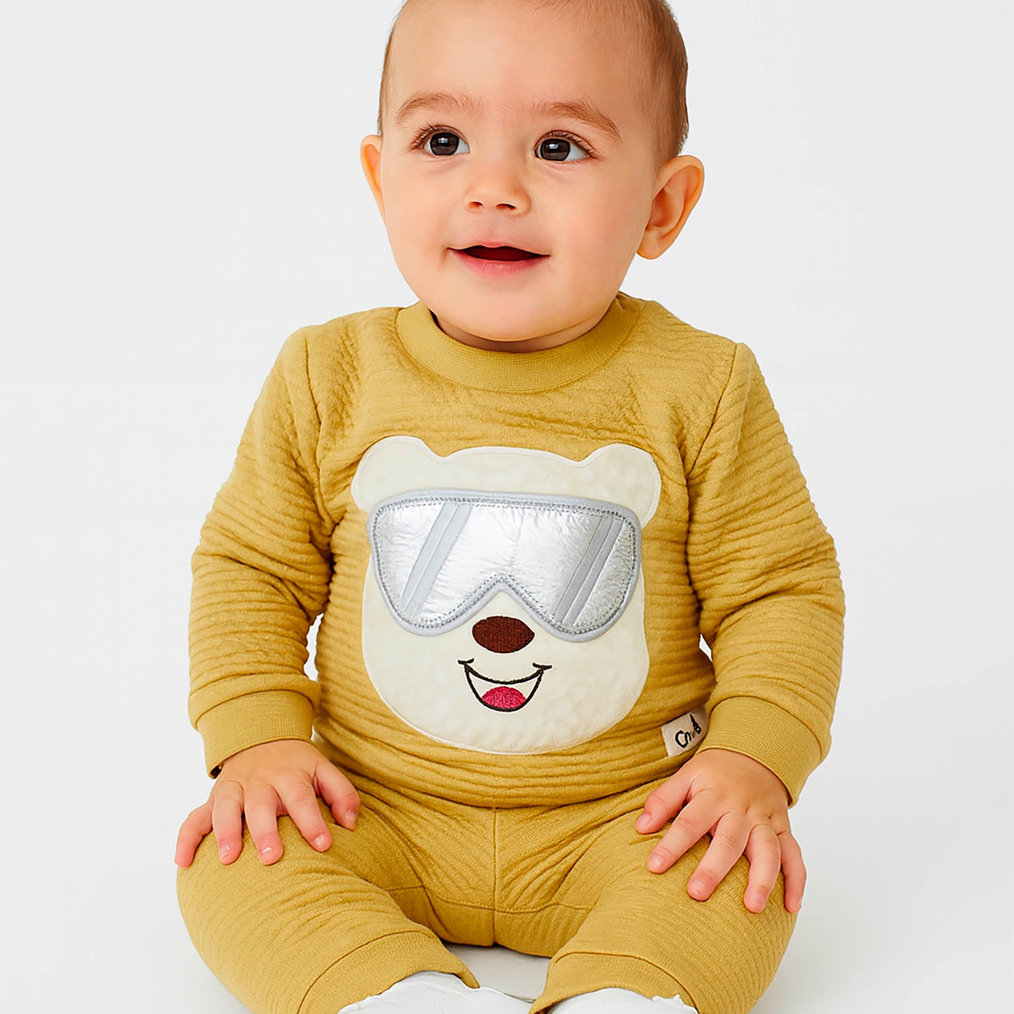 Conjunto Moletom para Bebê Menino Iceland Bege