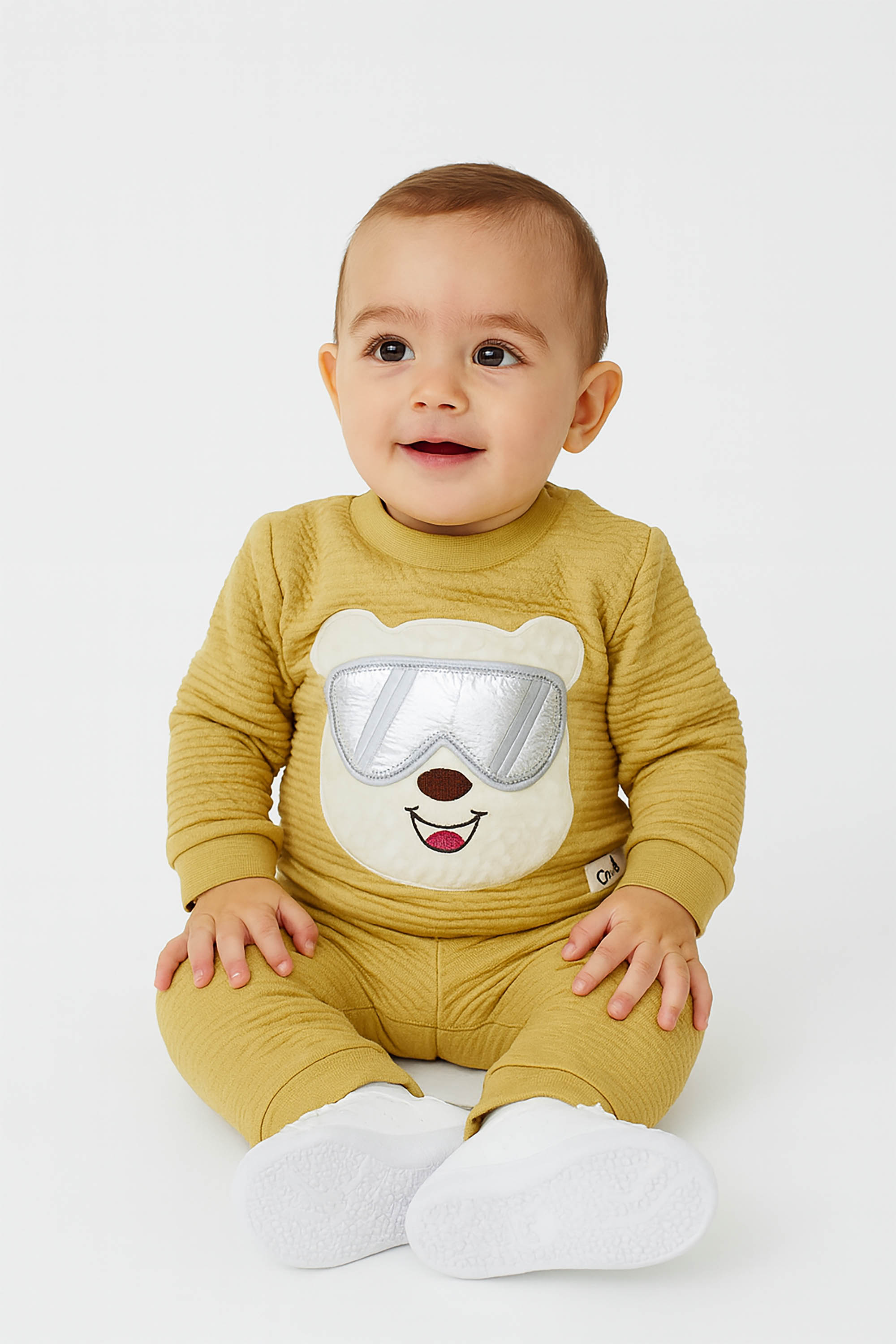 Conjunto Moletom para Bebê Menino Iceland Bege