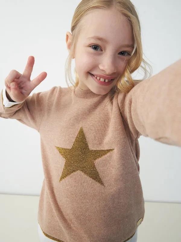 Malha Infantil em Tricot Estrela Dourada - Bebelândia