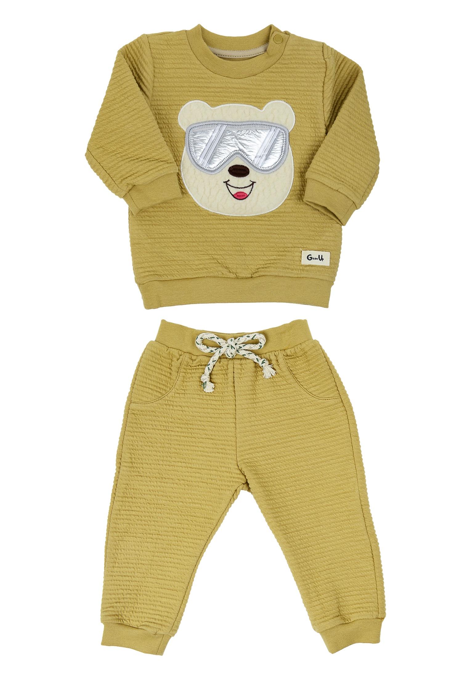 Conjunto Moletom para Bebê Menino Iceland Bege